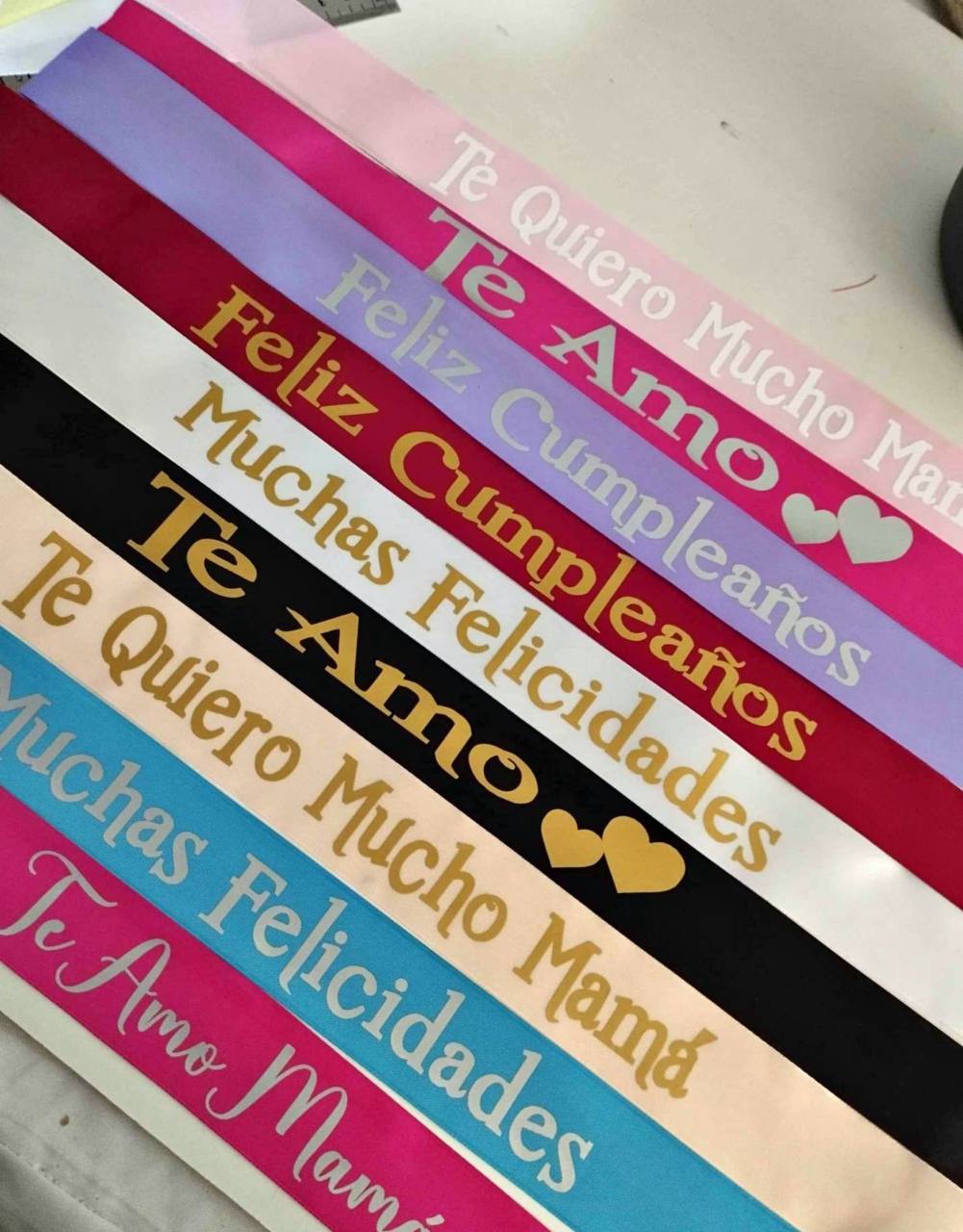 Listón con frase 50 CM