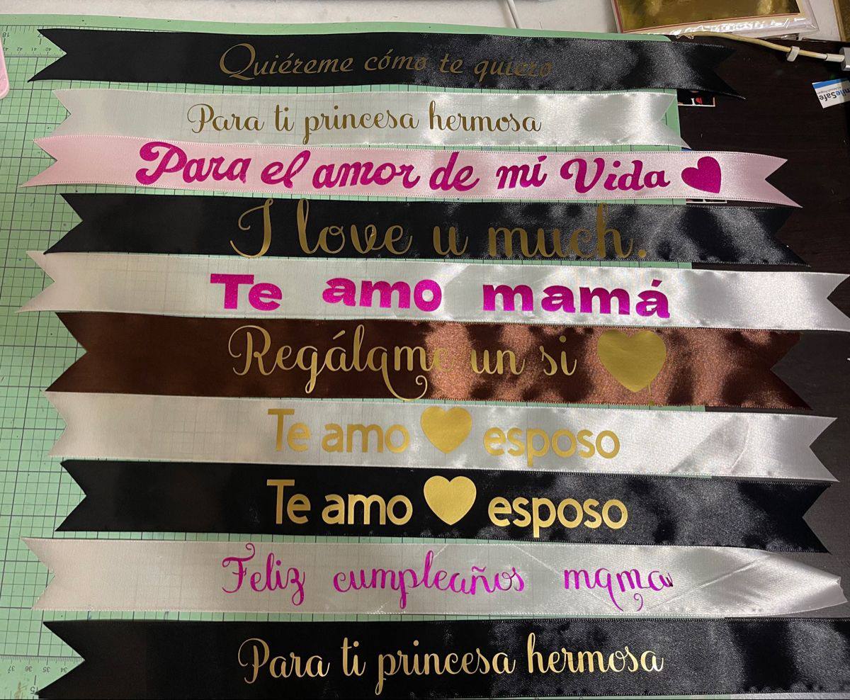 Listón con frase 70 CM