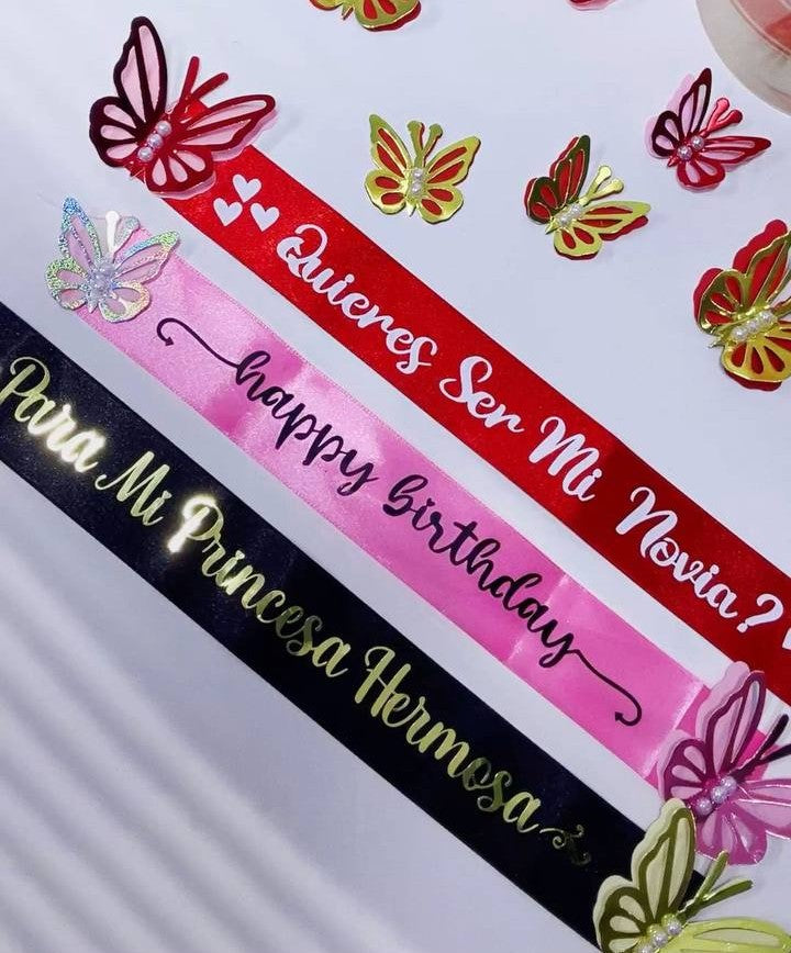 Listón con frase 80 CM