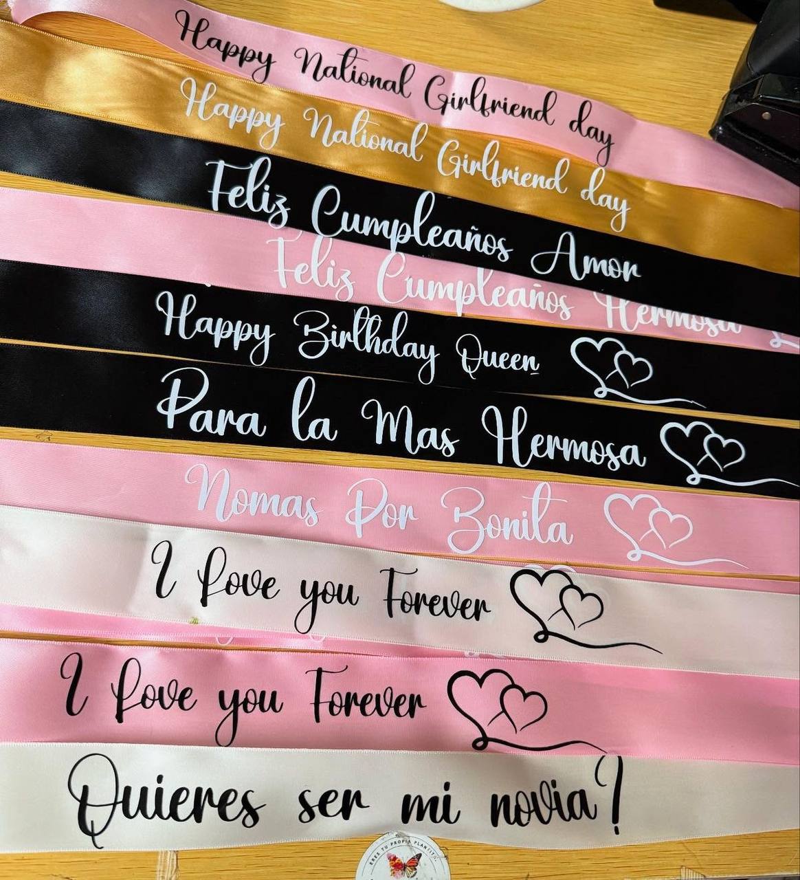 Listón con frase 30 CM