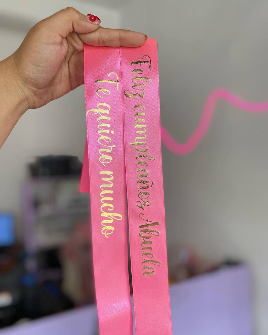 Listón con frase 70 CM